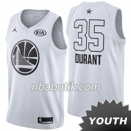 NBA Børn Trøje Golden State Warriors Kevin Durant 35 2018 All Star Jordan Brand Hvid Swingman NBA Børn Trøje Golden State Warriors Kevin Durant 35 2018 All Star Jordan Brand Hvid Swingman